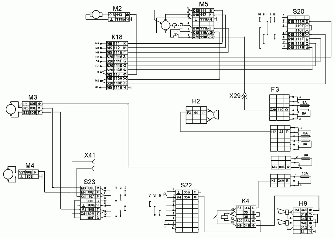 Электросхема выключателя массы камаз